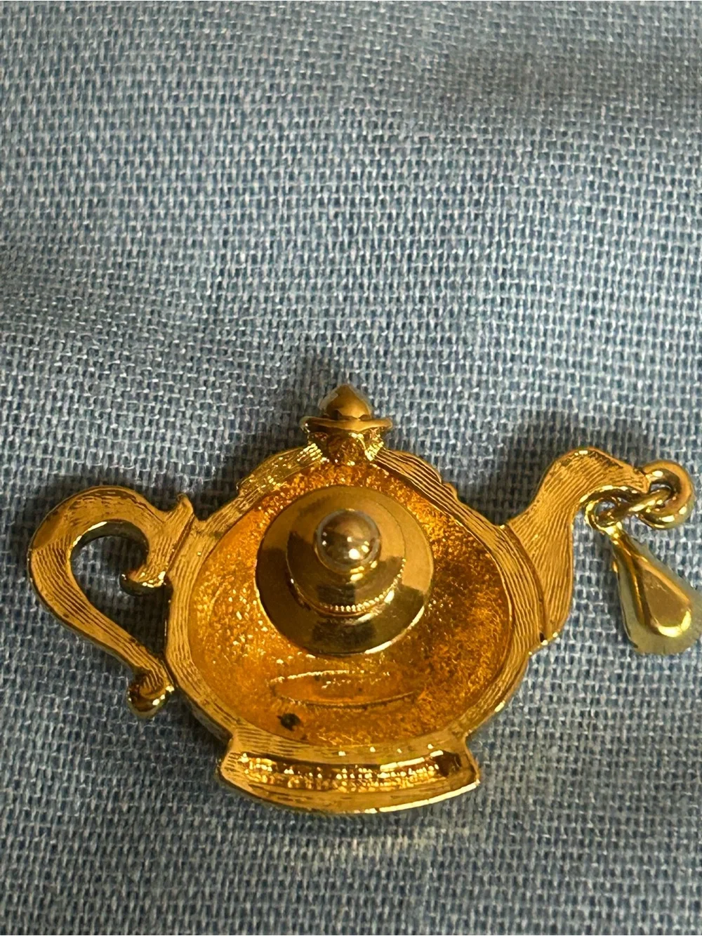 Gold Tone Apple Brooch, teapot brooch and floral brooch -  Teacher core